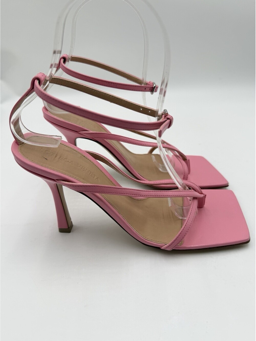 Women’s Bottega Veneta "The Line" sandals pink leather Size 36.5